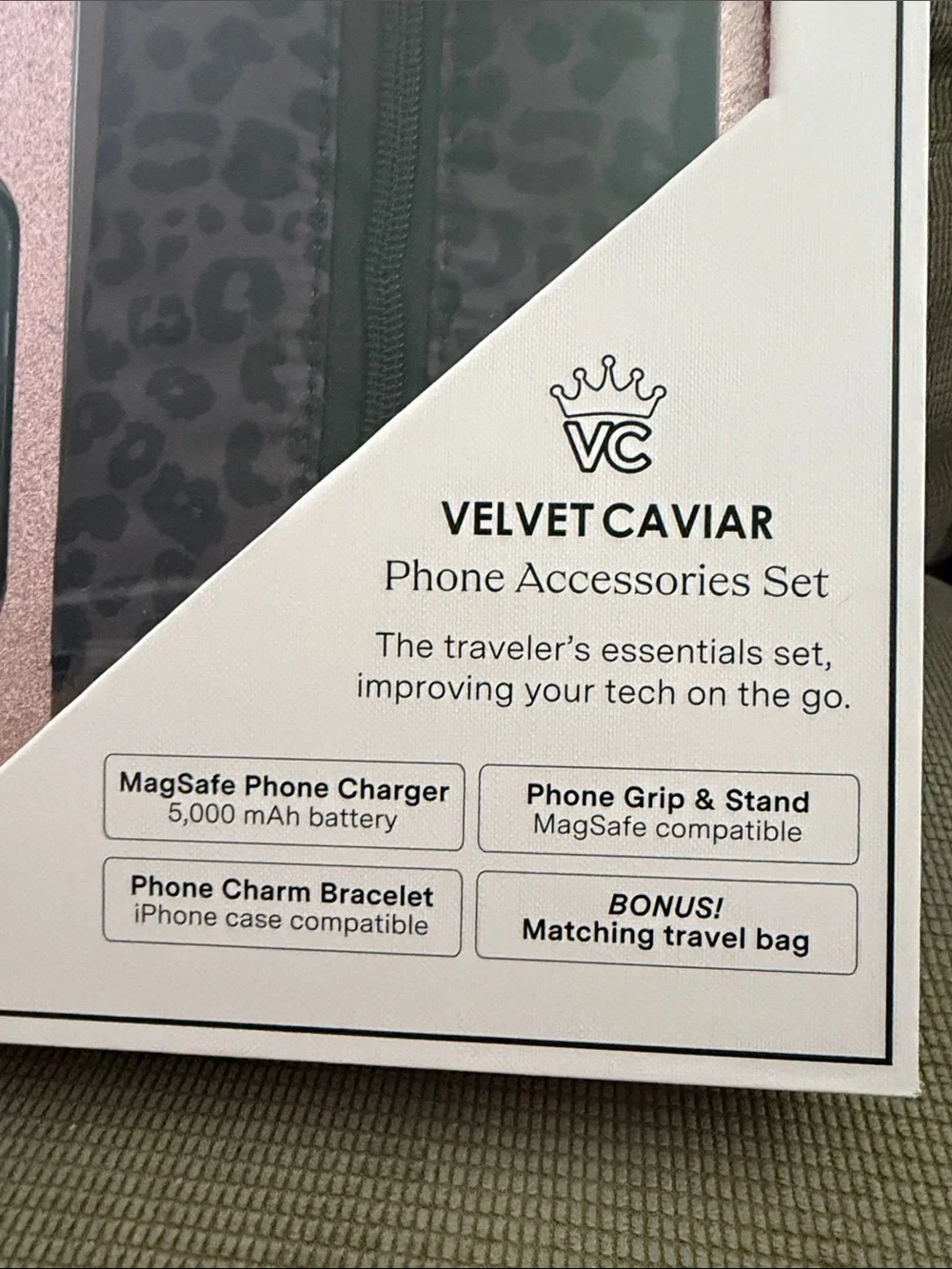 NIB Velvet Caviar Phone Accessories Set
